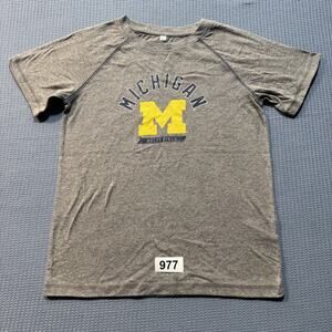 Michigan Wolverine Top Girls Sz M Gray Pre-Owned